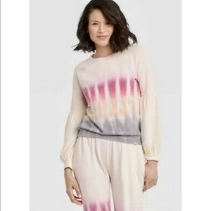 NWT Women’s Sweatshirt Knox Rose Off-White Tie-Dye XS  Pullover Women Activewear